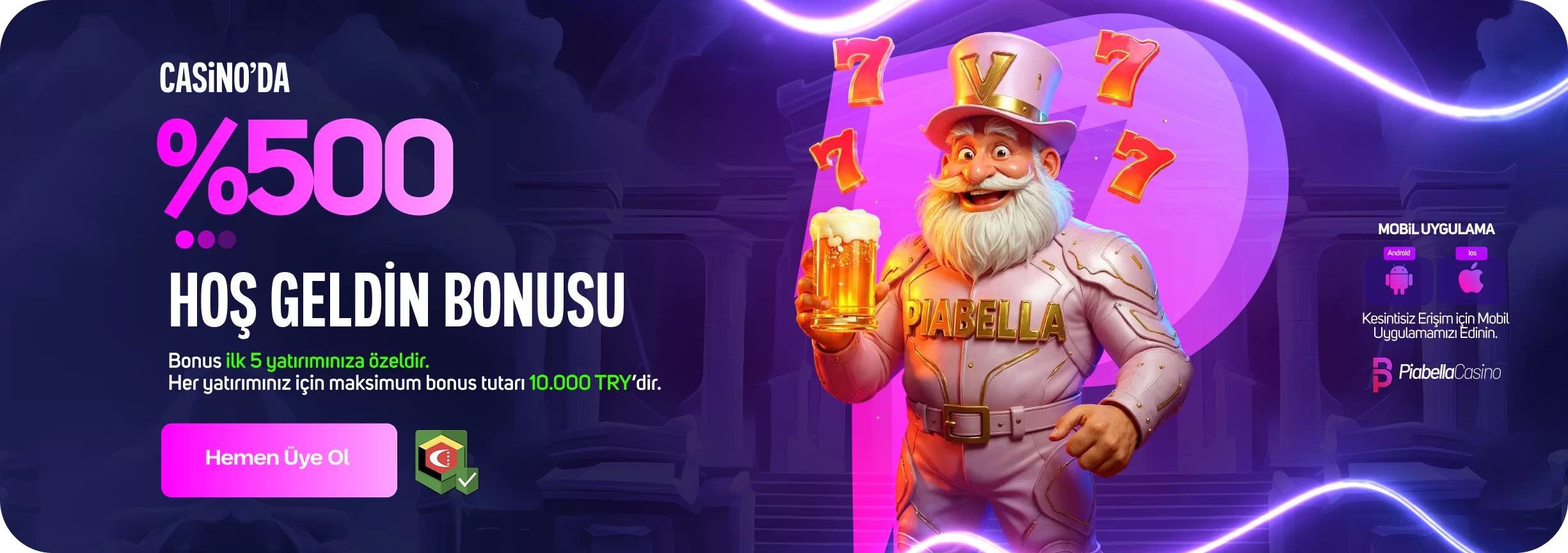 %500 Casino Hoşgeldin Bonusu